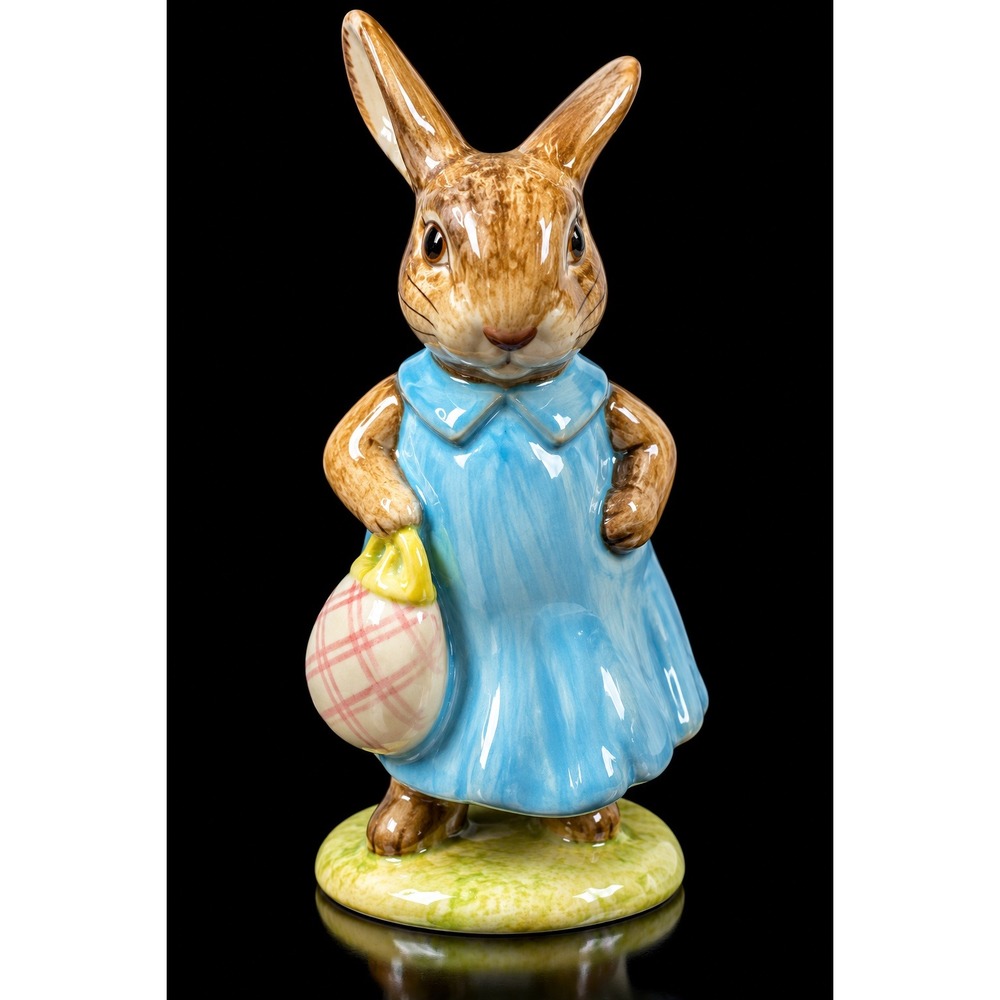 Vintage Beatrix Potter Mrs Flopsy Bunny Porcelain Figurine 4" Beswick England